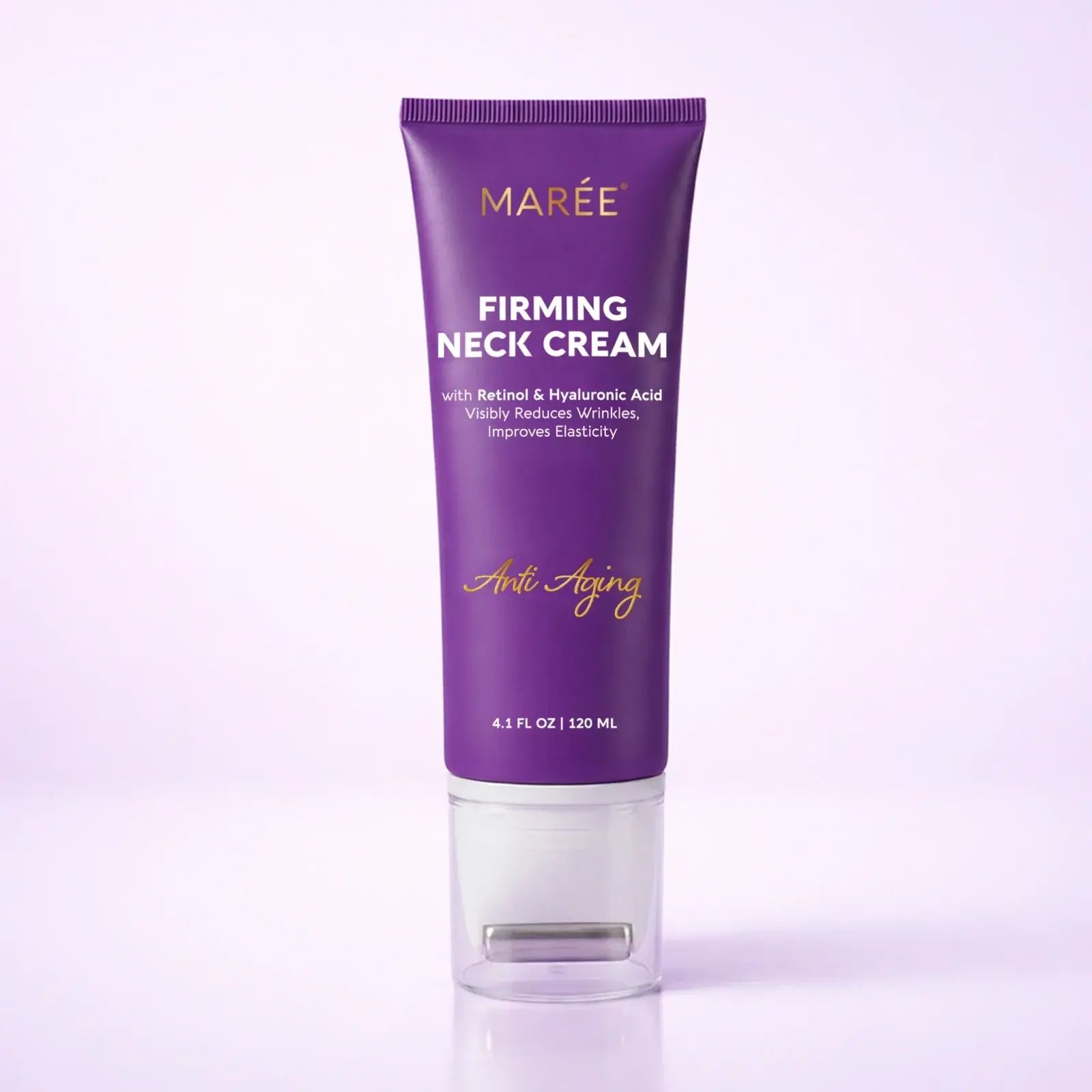 Neck Cream MARÉE – Pro Retinol & AH-8 with Face Roller – Firms, Smooths & Hydrates Neck Skin – 4.1 oz