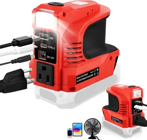 180W Power Inverter for Craftsman 20V, DC 20V to AC 110-120V Battery Inverter, 20 Volt Battery Powered Portable Power Source Supply Charger Adapter with USB&Type-C&AC Outlet&LED Light Set of hardware tools summervibes