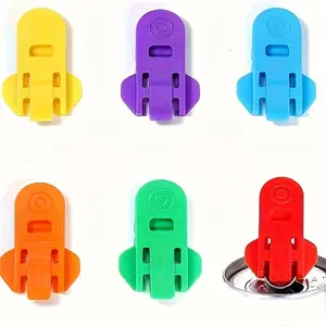 6-Piece Colorful Manual Can Opener Set for Soda, Beer, Drink Can, Premium Plastic Cover Can Openers for Popcorn, Soft Drinks & Canned Beverages