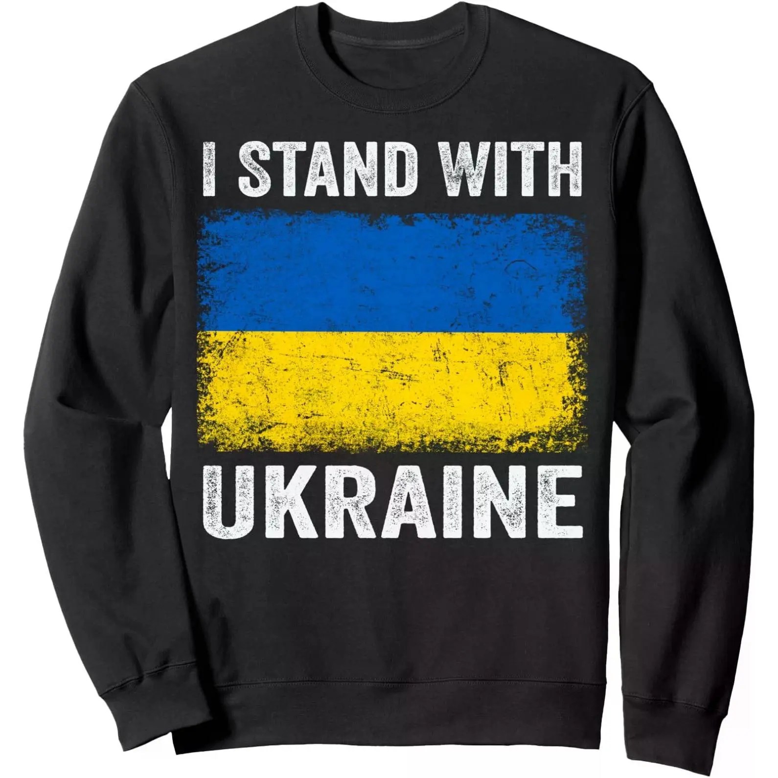 Support Ukraine I Stand With Ukraine Ukrainian Flag Unisex Crewneck Sweatshirt Shirt