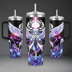 That Time I Got Reincarnated as a Slime Tumbler, Rimuru Tempest Angel Wings 40oz Cup with Handle, Demon Lord Fantasy 20oz Stainless Steel Travel Mug, Otaku Gift, Rimuru Inspired Insulated Tumbler