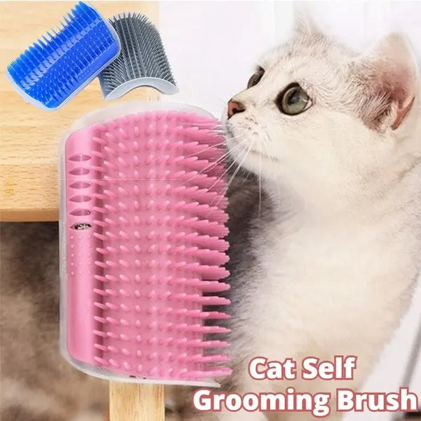Cat Self-Grooming Wall Brush – The Purrfect Massage & Shedding Solution for Happy Cats!