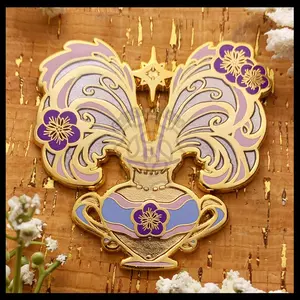 Celestial Coronation Series: Aquarius, Zodiac 2.5in Hard Enamel Pin