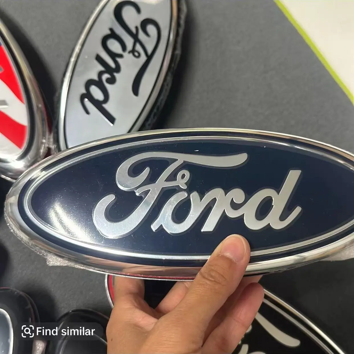 9-in Front Grill & Tailgate Oval Emblem Badge Nameplate for Ford F150 F250 F350 (2005-2014), 3M Adhesive, Automotive Decals, Decals for Truck, Sticker for Cars, Vehicle Decoration, Vanity Plates