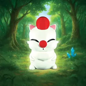 Moogle Inspired Deck Box | Decorative Card Storage | Holds 100 sleeved cards & Dice!
