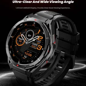 2026NEW Rugged GPS Smart Watch for Men Dual Band AMOLED HD Touch Screen 50Meter Waterproof 3-Proof Smartwatch for Sports Free Shipping