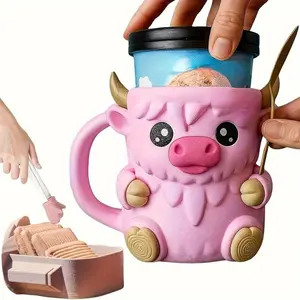 Highland Cow Ice Pint Holder, Durable & Stylish Design, Perfect for Cold Beverages, Ideal Gift for Coffee Lovers, Must-Have Kitchen Accessory