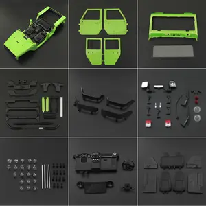 RC Car Wrangler Rubicon Convertible Hard Durable Body Kit 313mm Wheelbase for 1/10 RC Crawler Axial SCX10 TRX4 Redcat GEN8