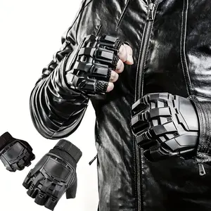 1 Pair Unisex Fingerless Gloves For Motorcycle Cycling, Hiking, Outdoor Training - Breathable, Touchscreen Compatible - For Men & Women - Perfect for Sports & Outdoor Activities - Ideal Gift for Adventurers