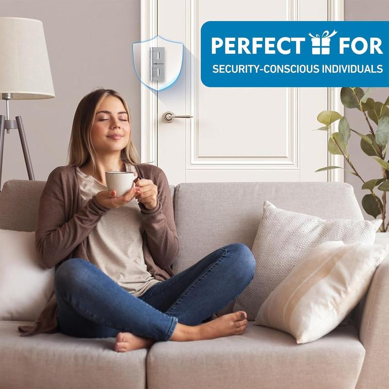 Heavy Duty Door Reinforcement Lock for Inward Swinging Doors, Up to 800 lbs Force, Anti-Burglary, Easy Installation