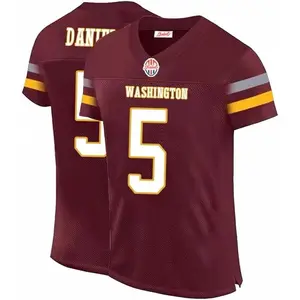 Mens Football Stitched T-Shirt for Sports Fan Burgundy