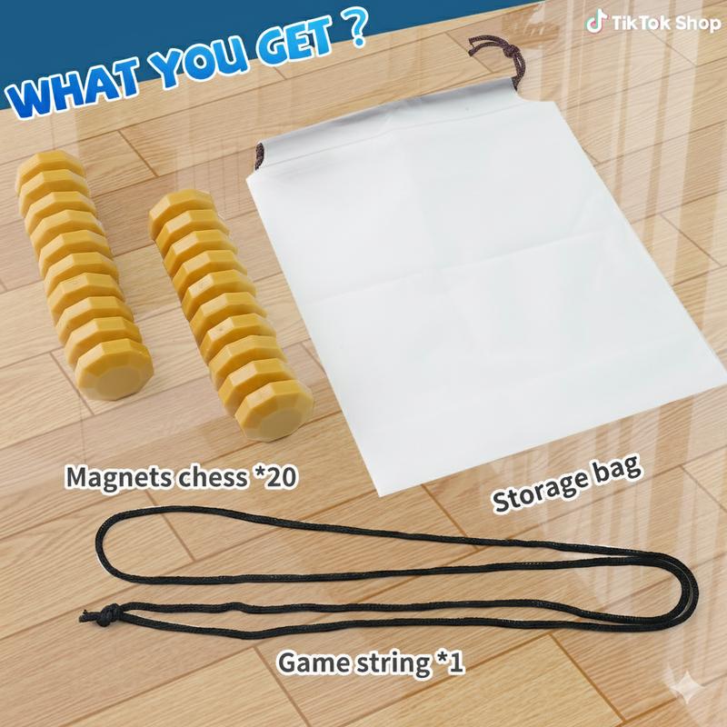 Exciting Table Game for Kids and Adults – Fun 2 Player Family Party Board Game Night Toy with Rope