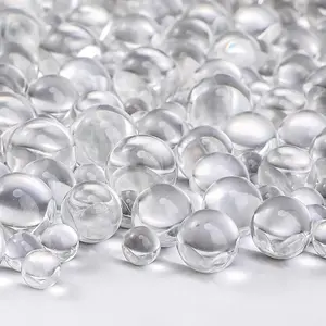 360 count Glass Marble  Vase Filler 12, 10 and 6 mm Glass Beads for Vases Transparent Small Marbles Round Decorative Marbles  Pebbles for Slingshot (Clear)