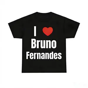 game day gear cotton t shirt I Heart Bruno Fernandes for Fans Graphic
