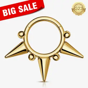 16G Titanium Spike Septum Ring Septum Jewelry Daith Helix Lobe Piercing  Earring for Women jewelry love
