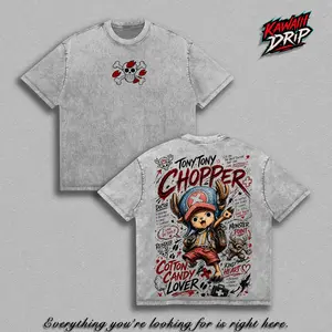 Tony Tony Chopper - One Piecee Graphic Tee Vintage Washed Shirt Unisex Streetwear Anime Shirt Straw Hat Doctor Tee Chopper Pirate Shirt Gift for Anime Lovers One Piecee Fans