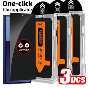 Three-Piece Anti-Spy Tempered Glass Film for Samsung Galaxy Z Fold 7/6/5 5g, Easy Installation, Scratch-Resistant, Privacy Protection