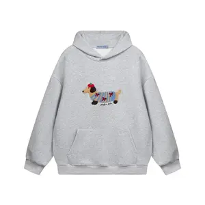 Cartoon dog hoodie couple hoodie long sleeved pullover super big hoodie