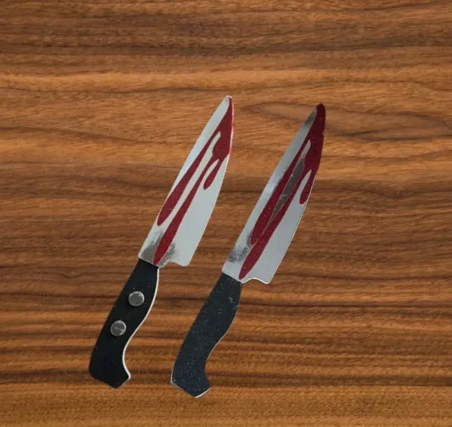 Bloody Knife Custom Bookmark