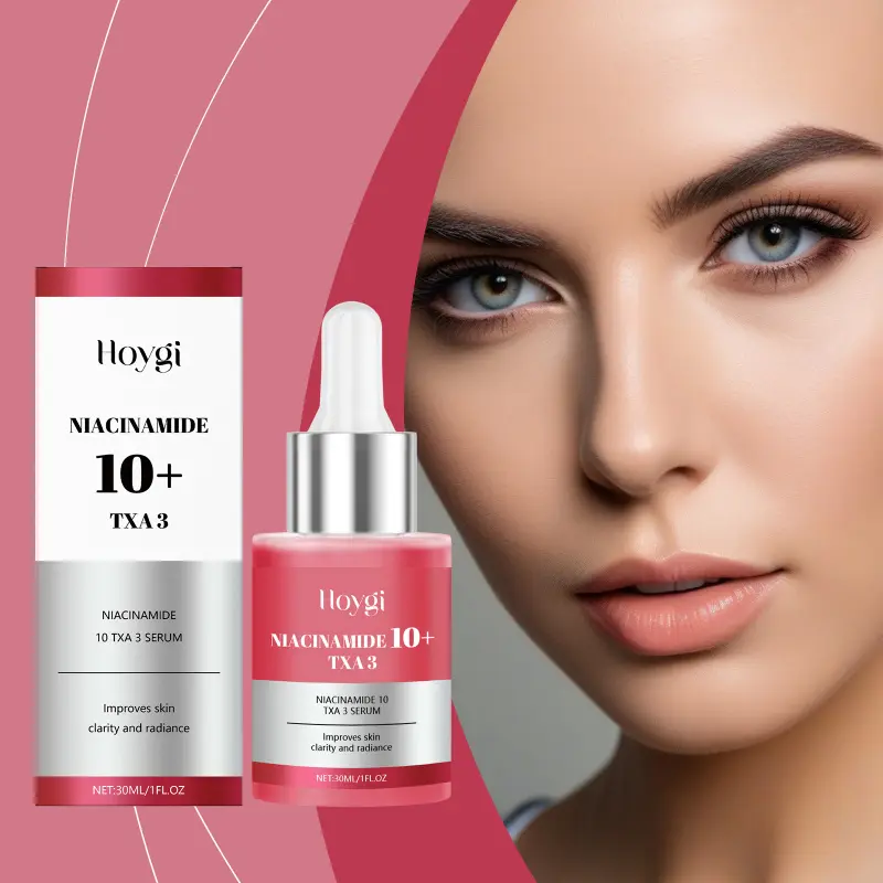 Hoygi Hyaluronic Acid Brightening essence (Pink) Moisturizing, Moisturizing, Hydrating, Deep Replenishing, Firming, Improving Facial Brightening and Even Skin Color essence Serums Hydrate Nourishing Serum Brightening Face Treatment