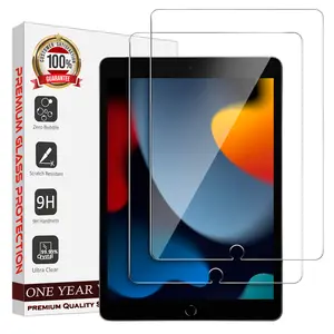 Entronix Screen Protector for iPad (9/8/7th Gen) 10.2" - 2-Piece Combo Clear Tempered Glass Screen Protector Computer Protection Tablet Durable Smooth