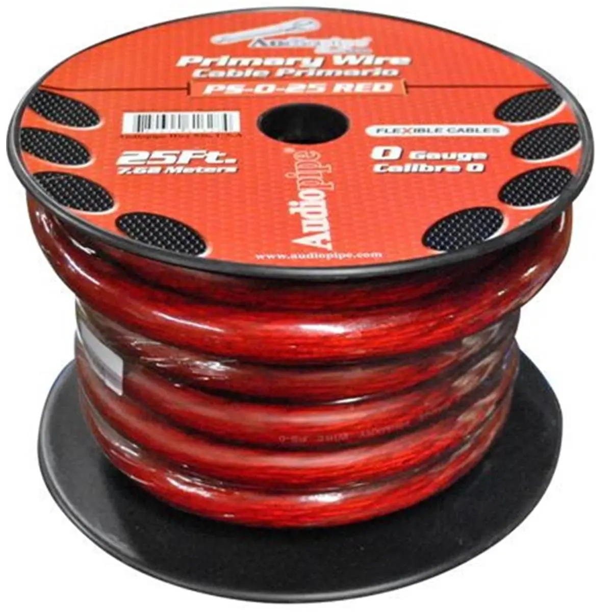 0 Gauge Primary Wire, 25 Ft. Red Oxygen-Free Super Flexible Cable Made with Highest Quality Materials for Home Improvement Electrical Projects