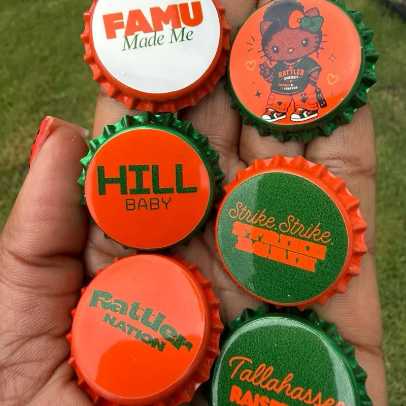 Handmade HBCU Bottle Cap Pins Collection - Choose Your College School Pin