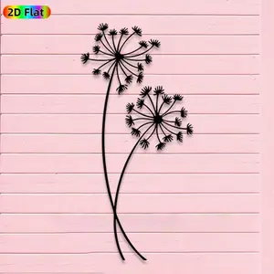 1pc Romantic Dandelion Metal Wall Art, Romantic Dandelion Statue Mural, Iron Craft, Perfect for Bedroom, Boudoir, Love Alcove Decor, Highquality Engraving, Artistic Metalwork, Valentine's Decor, Ideal Gift for Nature Lovers