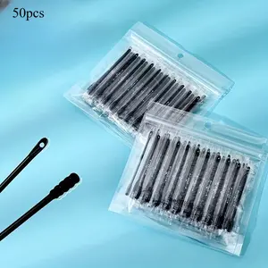 50pcs Disposable Double Head Cleaning Swabs, Spiral & Spoon Design For Ear Cleaning & Blackhead Removal, Excellent Beauty Tools For Effective Makeup And Personal Care