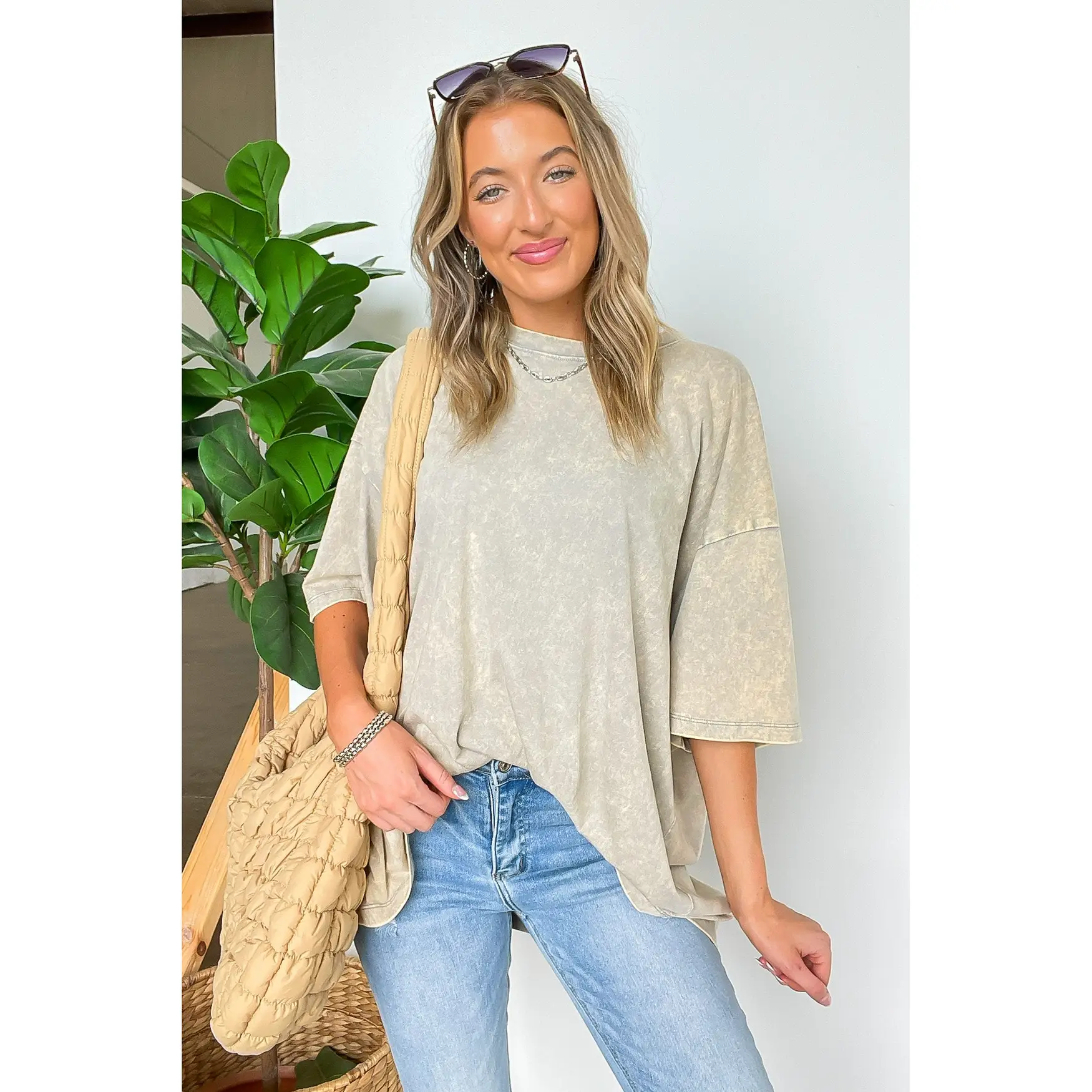 Weekend Awaits Mineral Wash Oversized Top - BACK IN STOCK