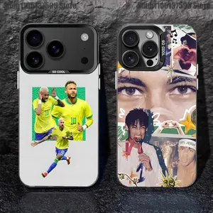 Cool Football Sport N-Neymar_S Phone Case For iPhone 17 Air 16 15 14 13 12 11 Pro Max Plus Samsung S25 S24 S23 S22  Ultra Plus Black Candy Matte Shockproof Cover