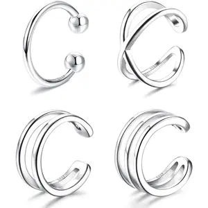 Fansilver Cuff EarringsEar Cuff Earrings Cross Non-Piercing Fake Helix Earcuff Cartilage Earrings Conch Ear Clips for Women s Ear Jewelry