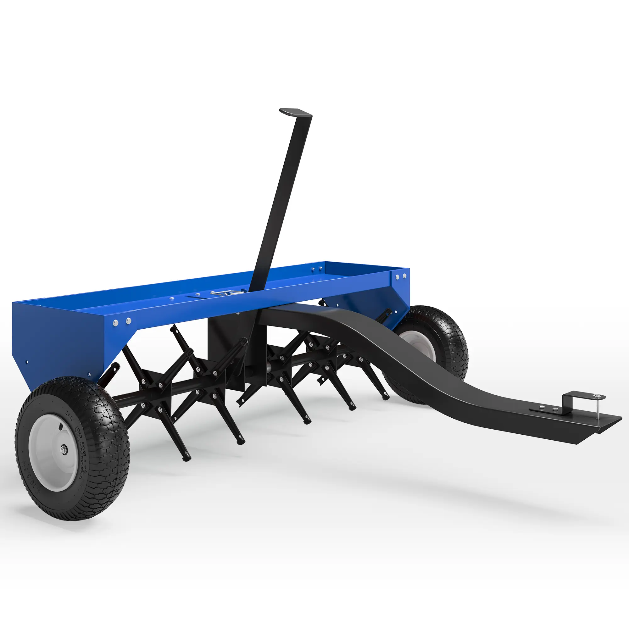 Wheeled Tow Lawn Aerator, Steel Tine Structure for Garden Soil Aeration - SummerVibes