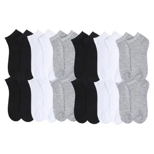 24 Pairs Low Cut Ankle Socks Unisex Thin Athletic Comfort Cozy Sweat-absorbing Anti-Slip Comfy Women's Men's Boys Girls LADIES Value Pack Underwear
