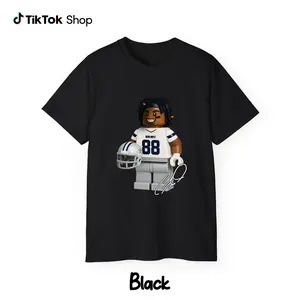 Mini CD Tee Shirt For Men For Women, Athlete Cartoon Graphic Urban Fashion Style, Soft Cotton Apparel Gifts, Trendy Streetwear Menswear Clothing Top