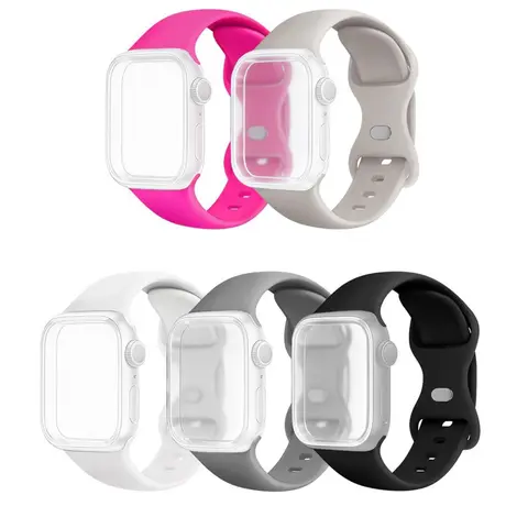 5 Pack Silicone Sport Watch Bands for Apple Watch 38-49mm, Compatible with Series Ultra/se/10/9/8/7/6/5/4/3/2/1, Durable Replacement Straps Smartwatch Strap Durability, Smart Watch Accessories
