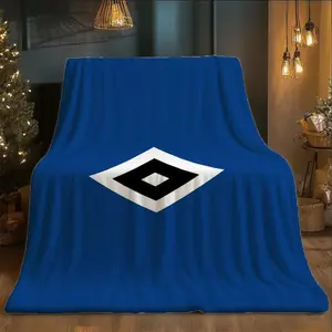 【JIT】One Piece Hamburger Football Style Printed Flannel Blanket Polyester Blanket - Flannel Style, Soft and Comfortable, Suitable for Sofa, Bed, and Travel, All-Season Use, Machine Washable, Suitable for Camping, Enhances Home Atmosphere