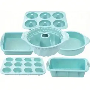 6-Piece Silicone Baking Set, Non-Stick Pans & Molds, Durable Heat-Resistant Cooking Tools, Ideal for Baking Needs, Baking Supplies