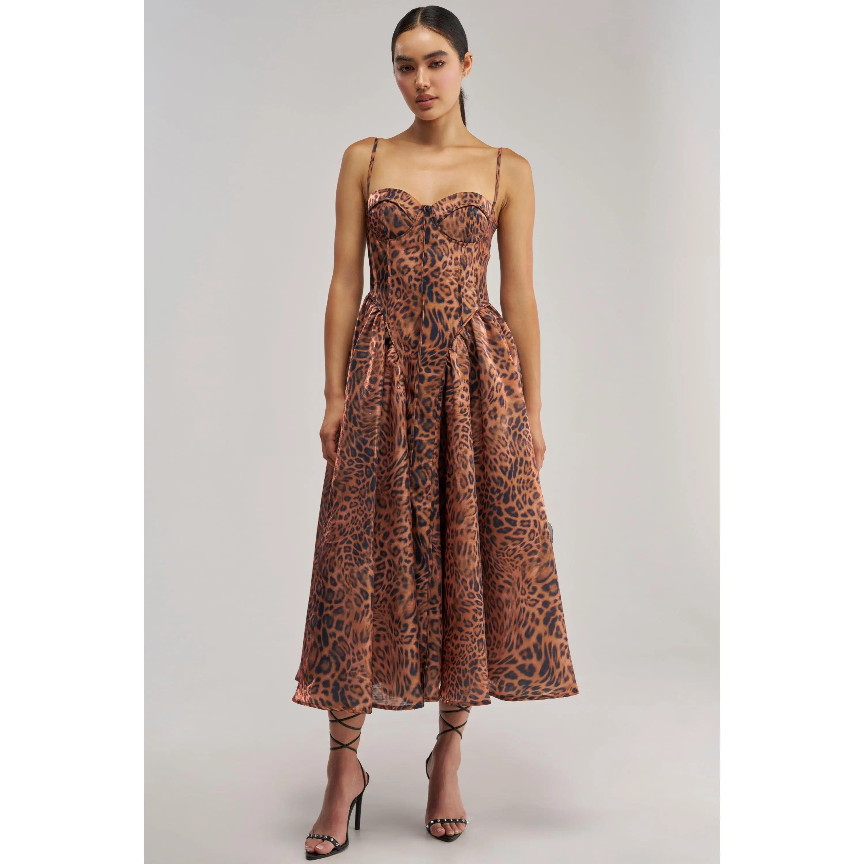 CHEETAH SISTERS MIDI DRESS