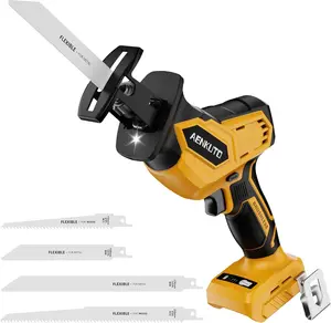 Reciprocating Saw for 20V MAX Battery (No Battery), Brushless Motor, 0–3500 SPM 3-Speed Variable, Tool-Free Blade Change, LED Work Light, 4 Blades for Wood//PVC