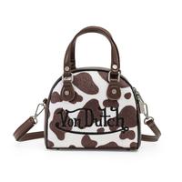 Von Dutch Brown & White Cow Print Vegan Pony Hair