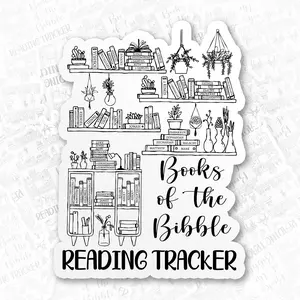 Books Of The Bible Reading Tracker Sticker, Bookish Stickers, Bible Christian Faith Catholic Stickers, Religious Vinyl
