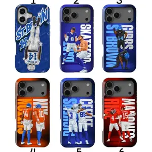 Dart x Skattebo, St. Brown x Gibbs, Pickens x Ceedee, Rice x Mahomes, Bo Nix x Sutton Phone Case, Celly Shockproof Case Cover Compatible with iPhone X, 11, 12, 13, 14, 15, 16, 17 Series & Galaxy Series