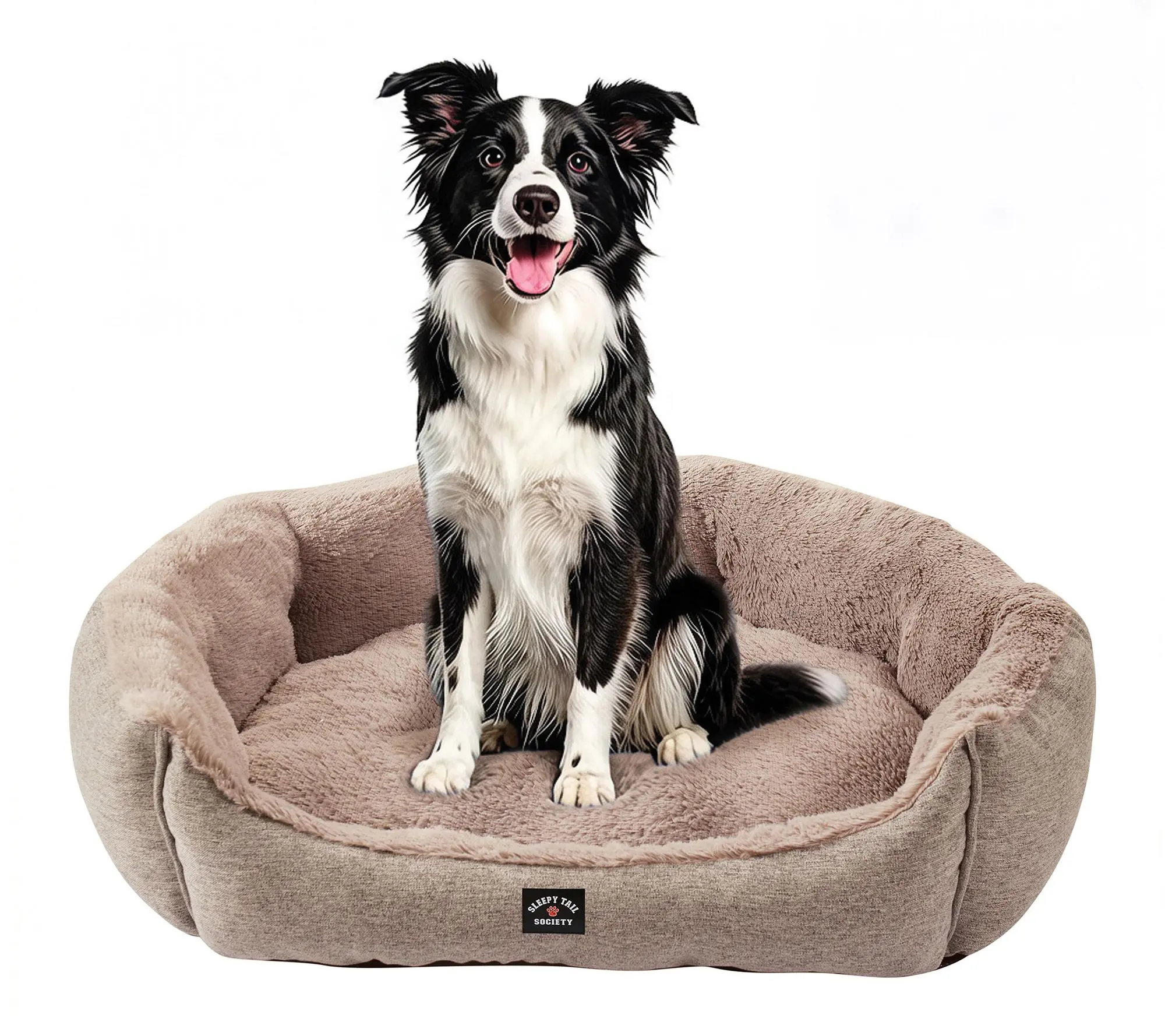 Sleepy Tail Society X-Large Fluffy Cuddler Pet Bed