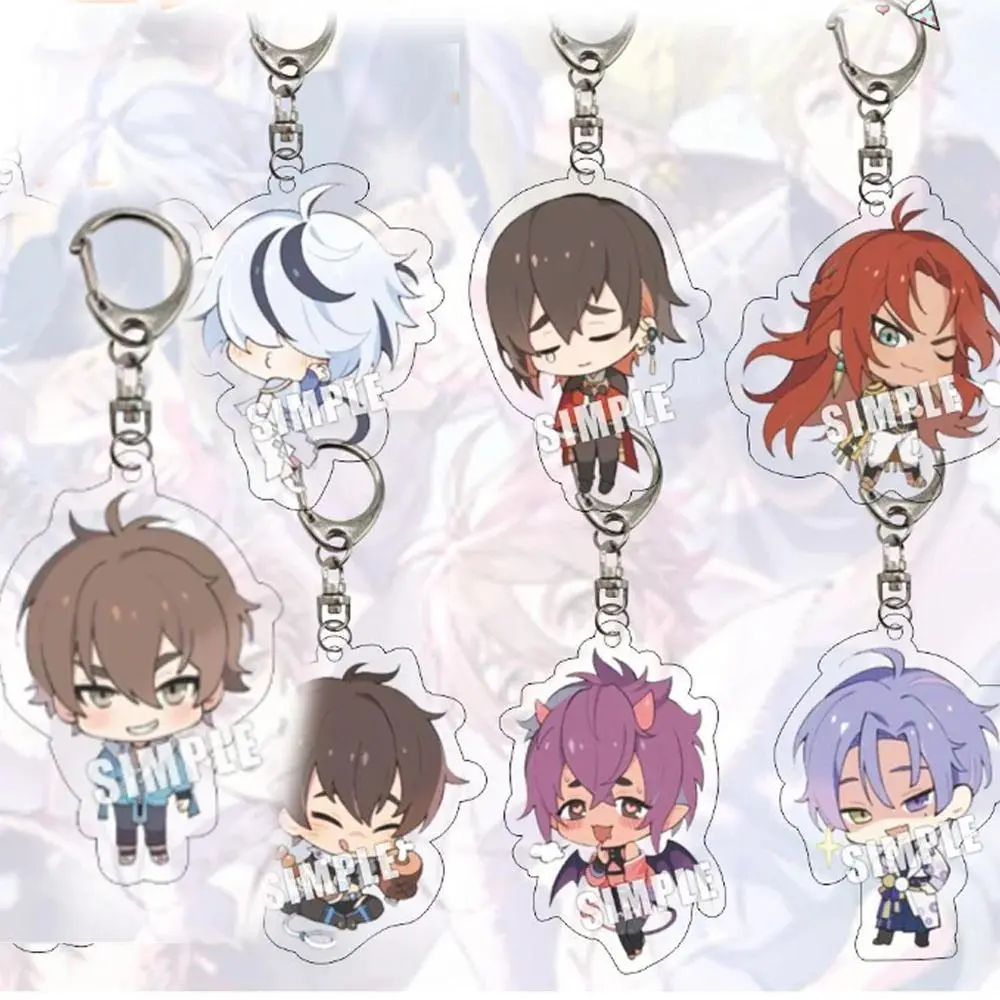Kawaii Anime Nu Carnival Cosplay Acrylic Keychains Aster Blade Quincy Dante Pendant Keyring Fans Collect Gift