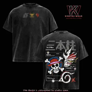 The 3 Pillars Anime T-Shirt, One Piece Naruto Bleach Tee