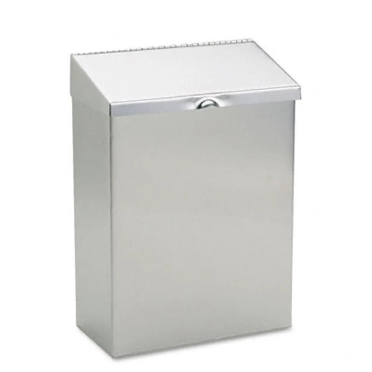 Hospital Specialty Wall-Mounted Stainless Steel Napkin Bin for Baby & Maternity Spaces - Hospital-Grade Bottom-Empty Sanitary Disposal Unit, Hinged Lid for Disposals, Tight Closure, 8x4x11in, Single Unit