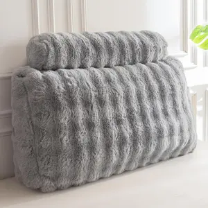 Headboard Pillow Twin, Ultra-Soft Wedge Pillow with Cylindrical Neck Pillow, Memory Foam Filling, Back Support Pillows for Bed Sitting Up, Reading & Working, Removable Cover, 39.4"x19.7"