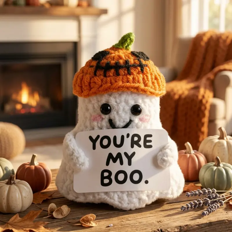 Halloween Boo Basket Stuffers for Women Him, Gifts for Boyfriend Girlfriend, You're My Boo Handmade Crochet Spooky Ghost Gifts, Halloween Basket Gifts for Husband Wife Anniversary Birthday Gift Idea#Black Friday