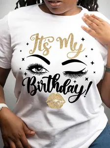 Plus Size, Women's Casual T-Shirt Cartoon Pattern Print Round Neck Short Sleeve Loose Fit Suitable for All Seasons T-Shirt, Pure Material, Plus Size Women's Short Sleeve T-Shirt, Available in Sizes 1XL-5XL